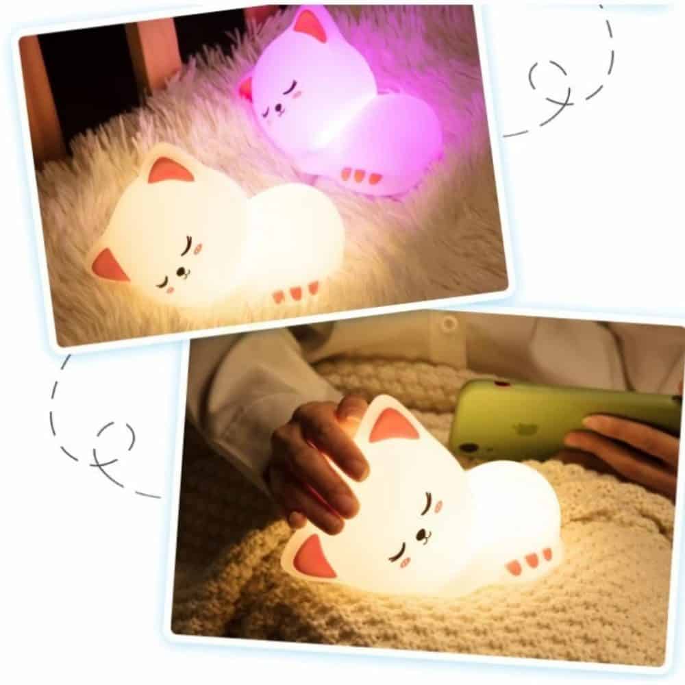 Veilleuse bébé rechargeable - Neko le chat